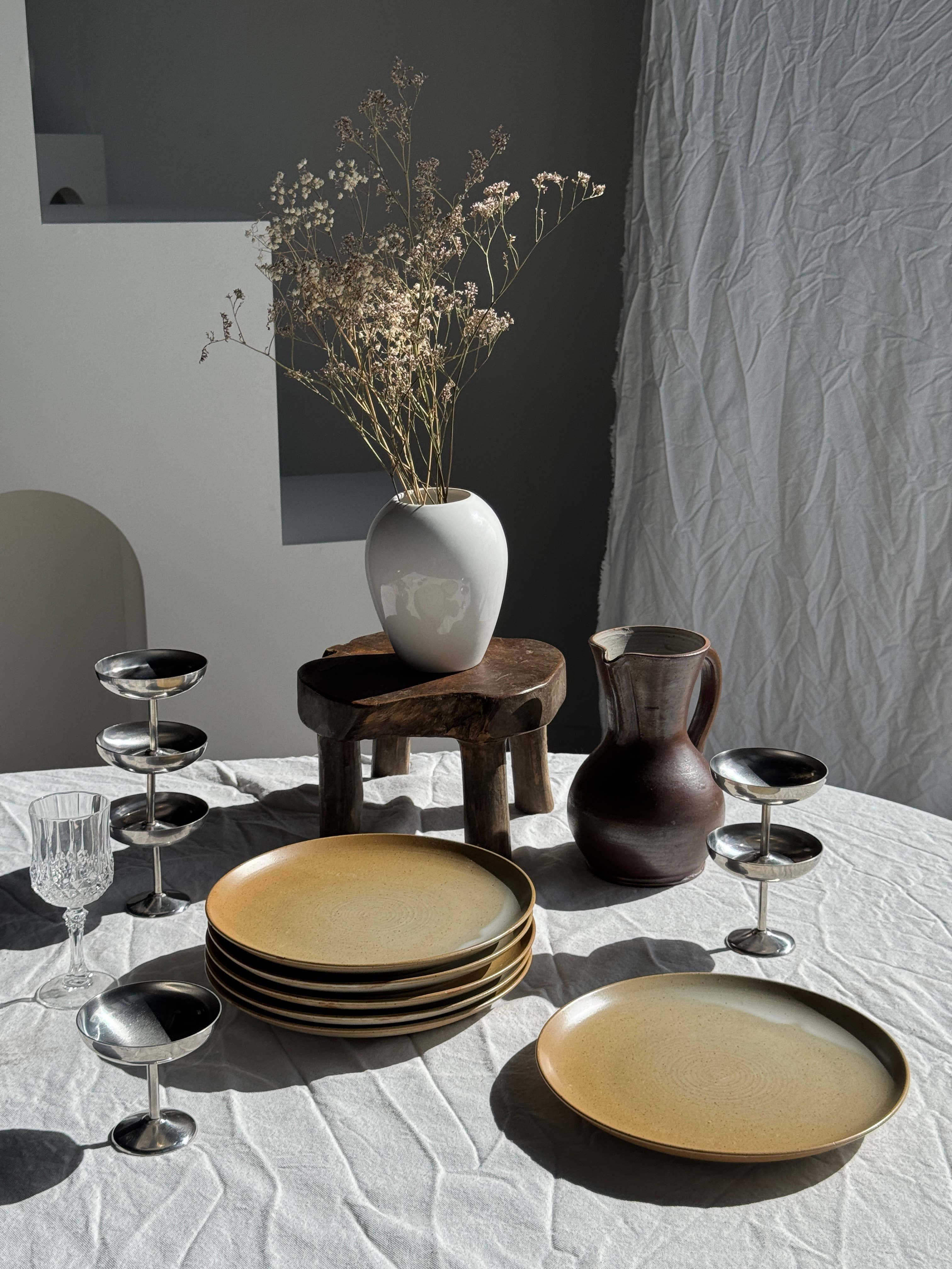 Office Objets - Wholesale Dinner Plate - Set of 6 stoneware plates Village France D2422