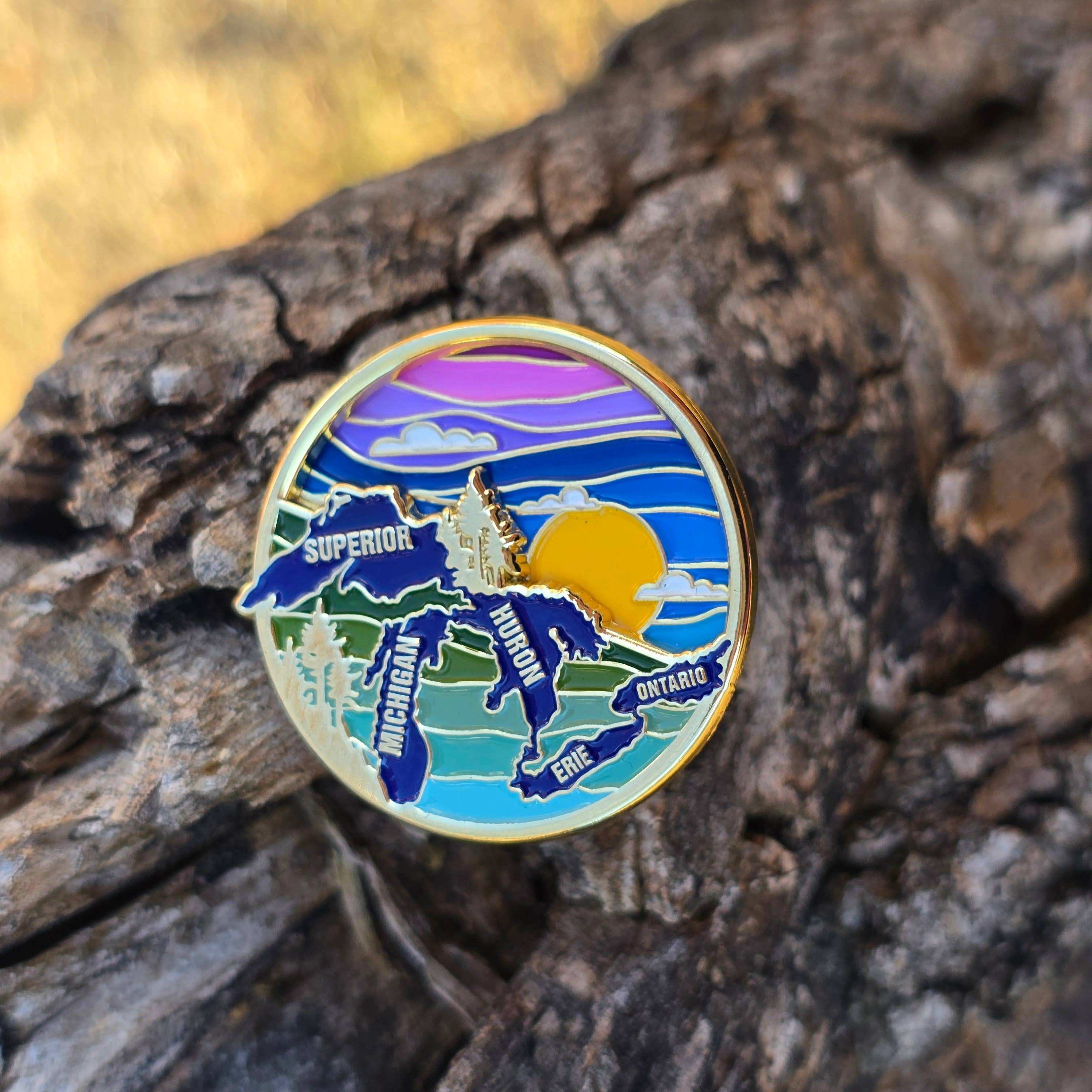 Art Factory LLC - Wholesale Lapel Pin/Button - Great Lakes spinning enamel pin9