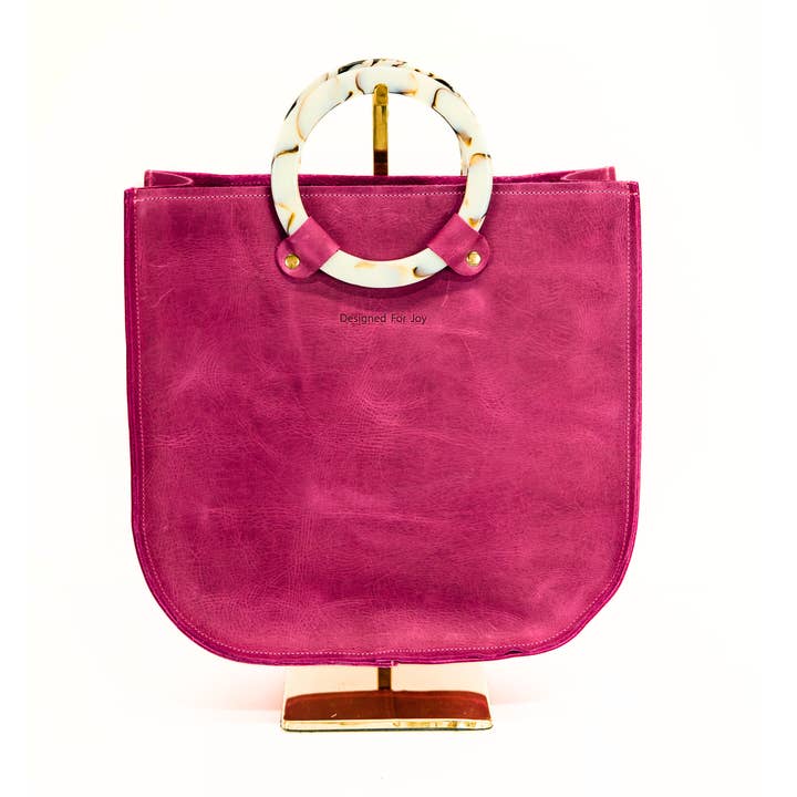 Designed For Joy - Vente Tote bag – femme - Fourre-tout en cuir à poignée annulaire, grande taille - The Louise7