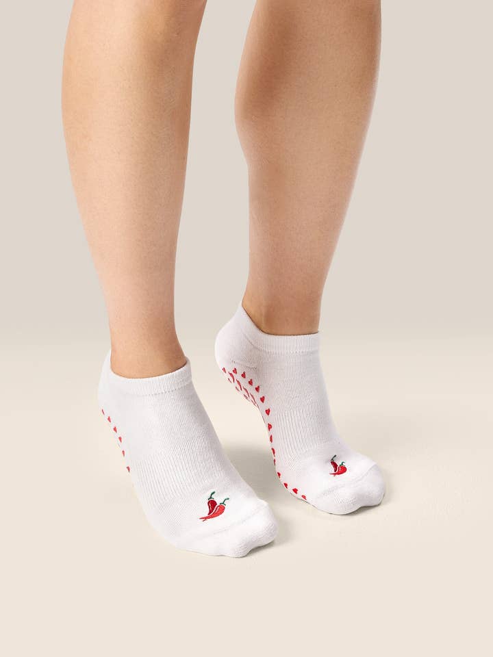 Classic Low Rise Grip Socks - Spicy Chilli for wholesale by MoveActive