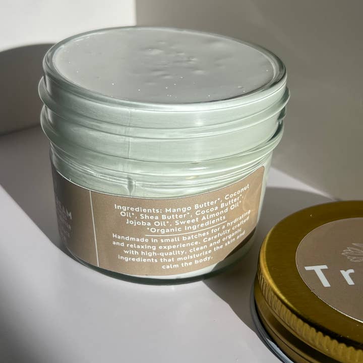 True It Naturals - Wholesale Body Balm/Butter - Organic Sweet Cream Body Butter - Glass Jar - Vegan