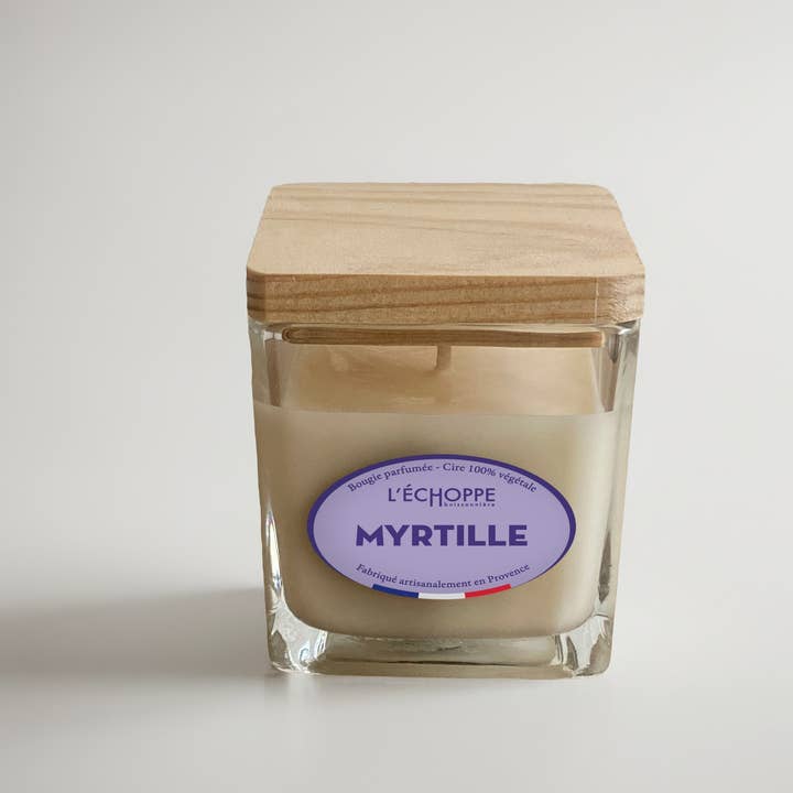 L'Échoppe Buissonnière - Vente Bougie en bocal - Myrtille - Bougie parfumée 85g
