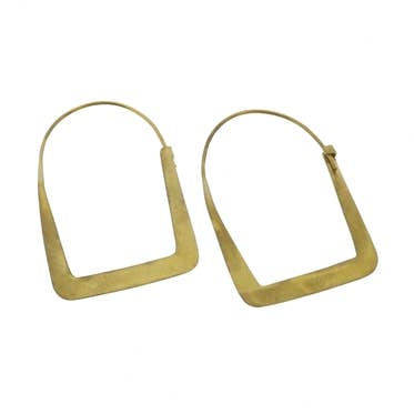 HomArt - Wholesale Hangende/ronde oorbellen - Arch messing oorbellen0