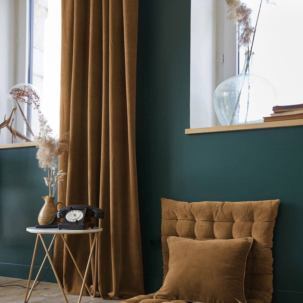 Housse De Rêve - Wholesale Curtain - Adjustable curtain 140x270 cm cotton velvet Camel0