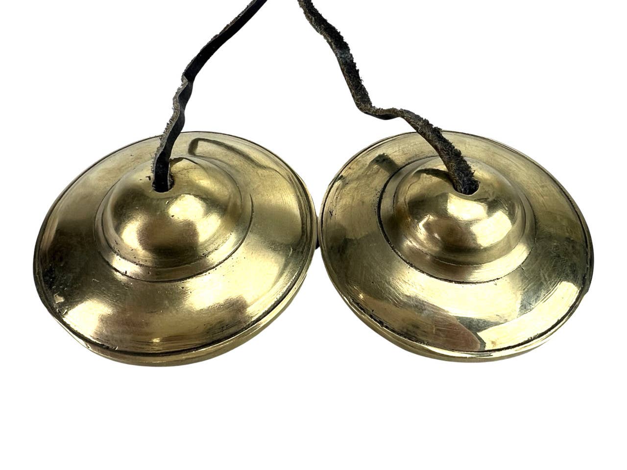 HK Higher Knowing - Wholesale Meditation Supplies - Medium Golden Tibetan Hand Tingsha Cymbals0