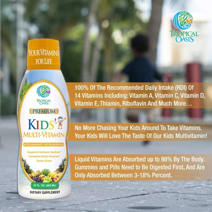 Aji Dulce Market - Wholesale Oral Supplement/Vitamin - Tropical Oasis Premium Liquid Multivitamin For Kids
