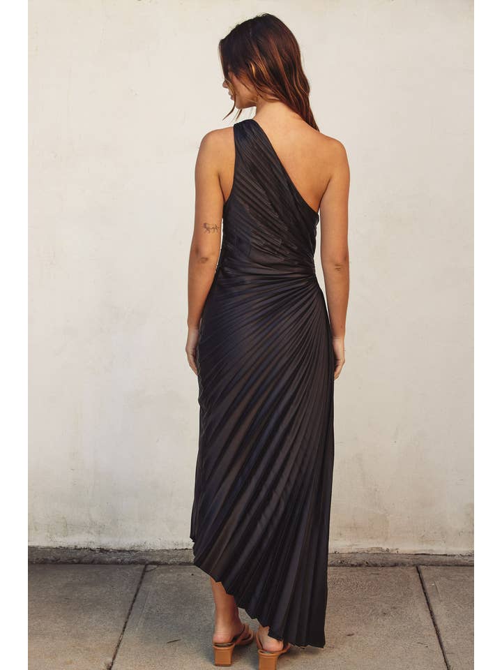 Dress Forum - Wholesale Dress - Women's - Olympia Asymmetrical Pleated Maxi Dress (1)24
