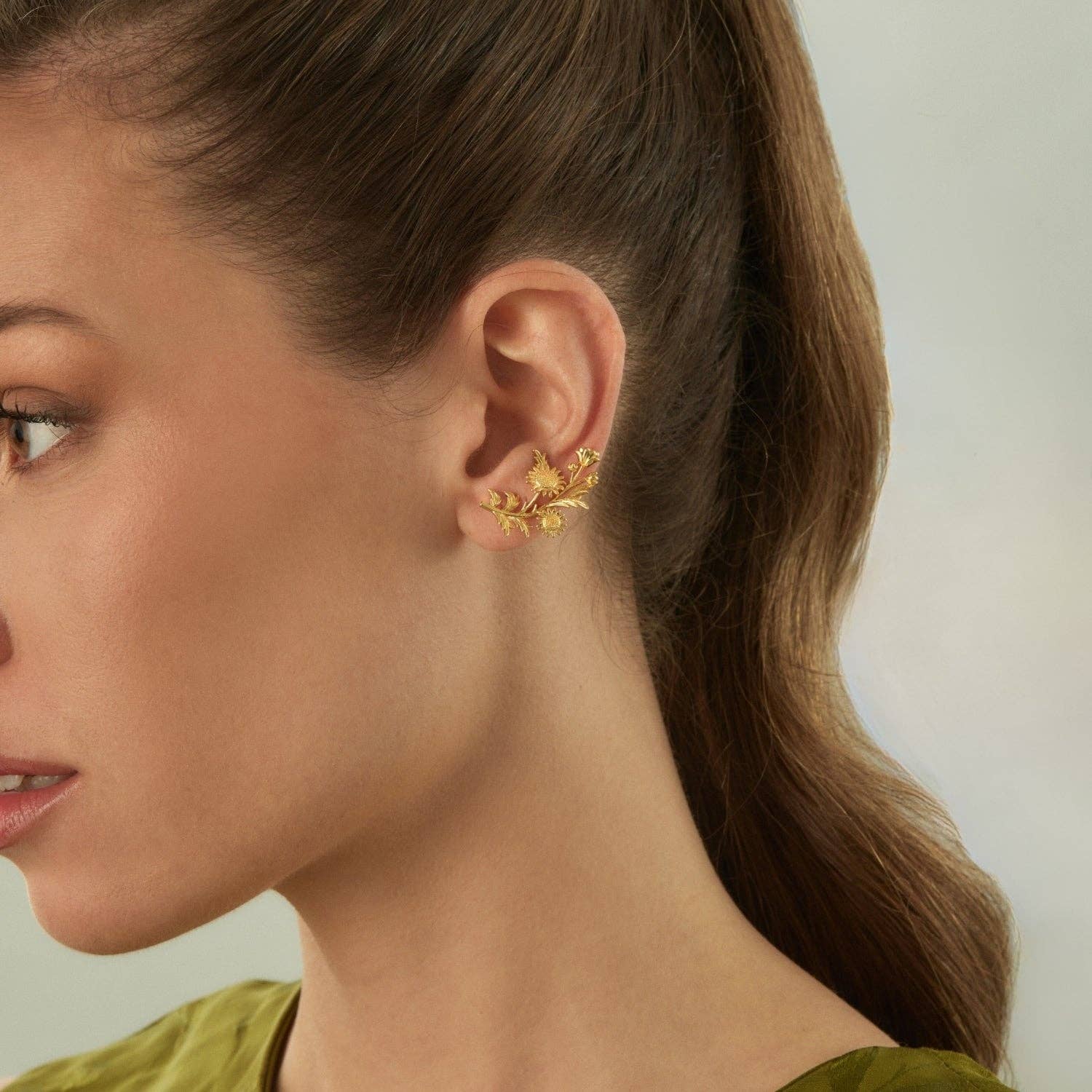 EarCandy Jewelry - Wholesale Stud/Post Earrings - ASYMMETRICAL SUNFLOWER EARRINGS3