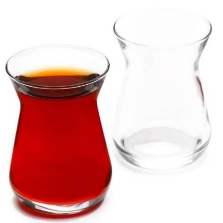 Hakan – wholesale Kaffe-/Tékopp – Irem klart turkiskt teglasset, 6 st, 4,5 oz (132 cc)