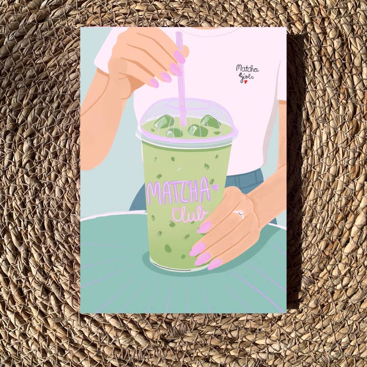 Ute Arnold / Hej.Ibiza - Wholesale Postcard - Matcha Club Postcard1