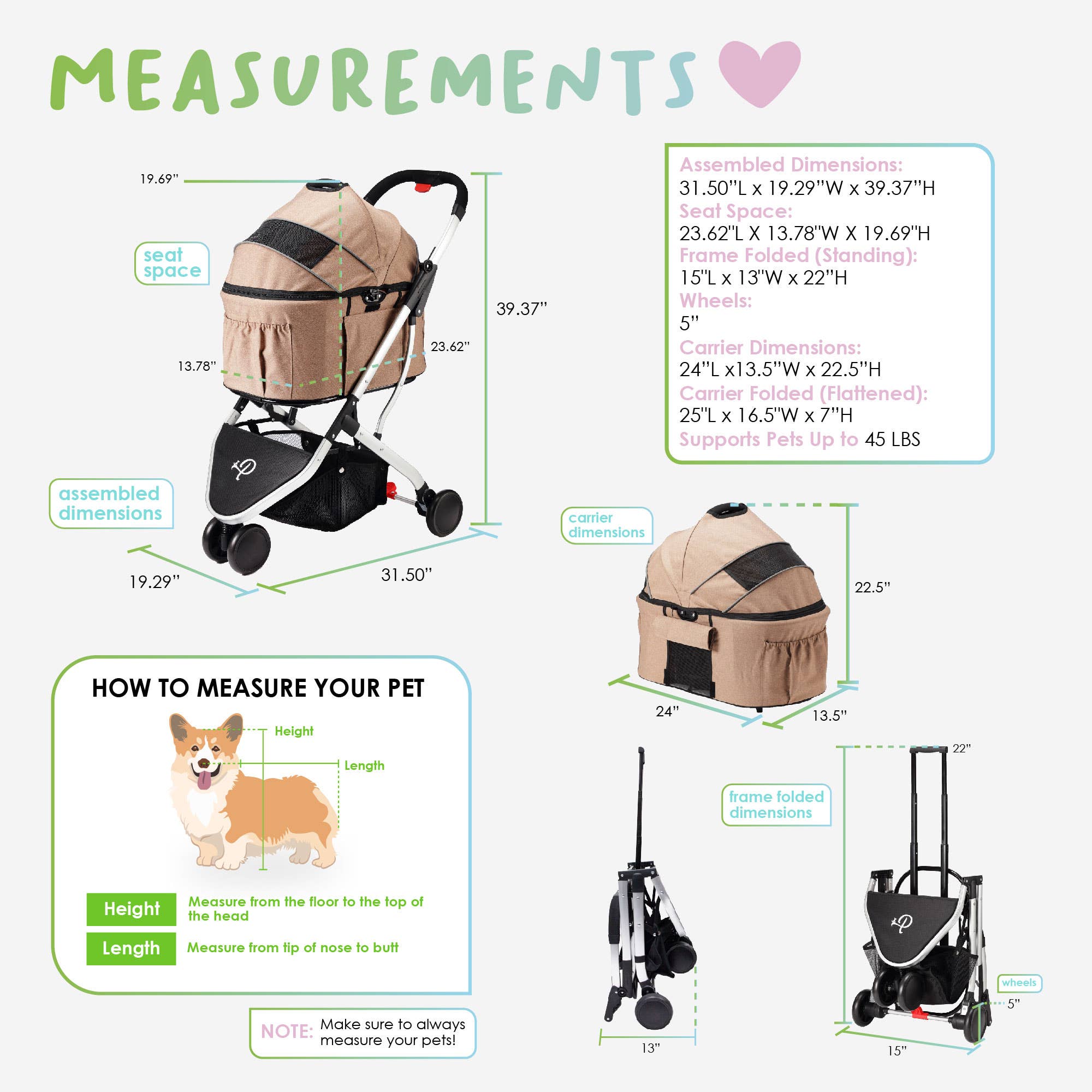 Petique - Wholesale Pet Carrier - Cat/Dog - Newport Pet Stroller (3-in-1 Travel System)3