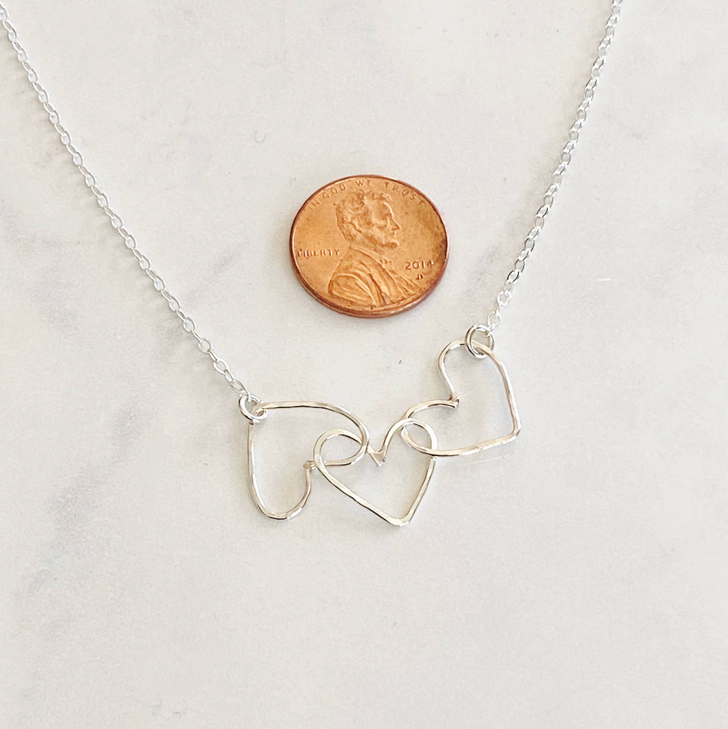 Bonnie Boardman Jewelry - Wholesale Pendant/Charm Necklace - Triple interlocking heart necklace1