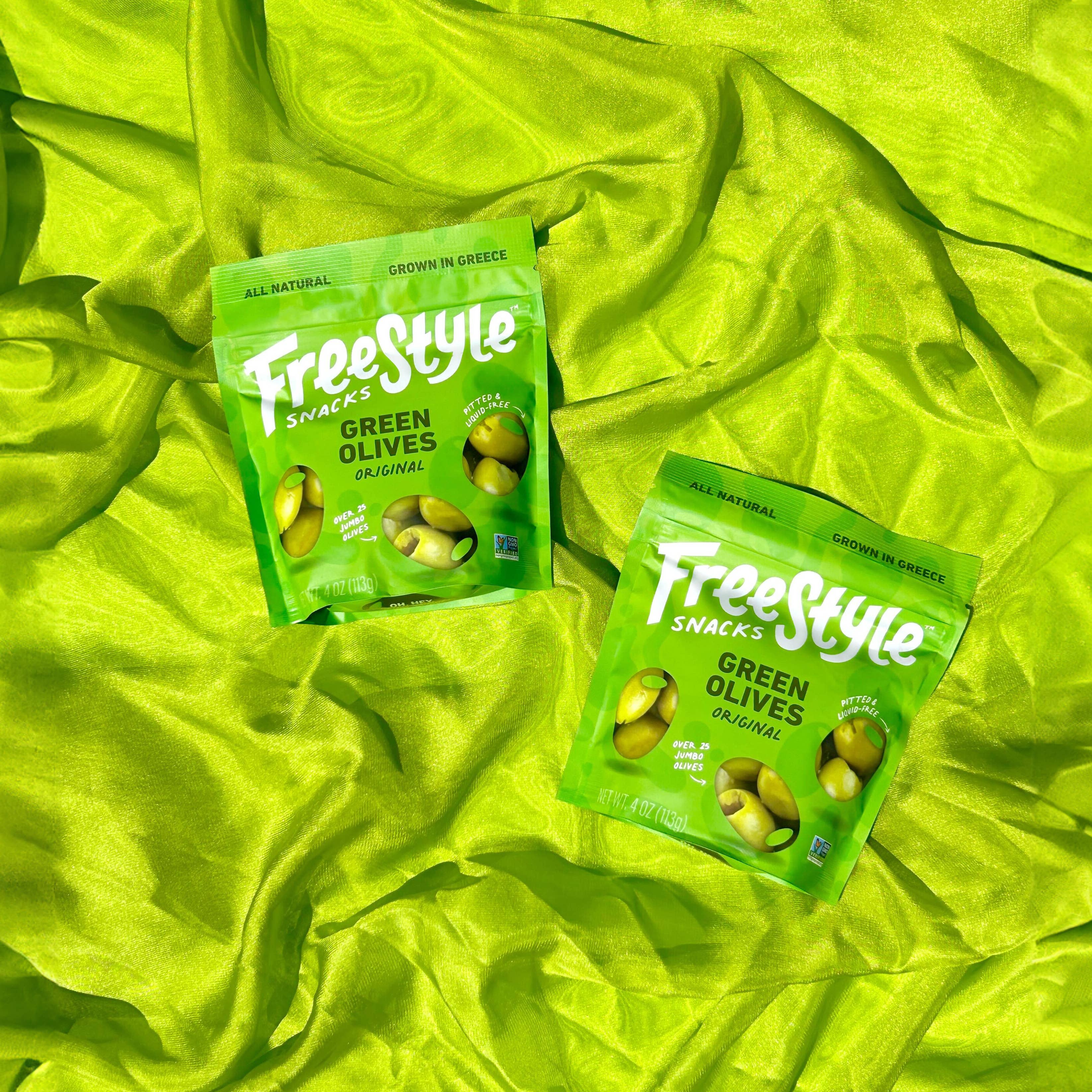 Freestyle Snacks - Vente Olives - Olives vertes - Original (paquet de 6)6