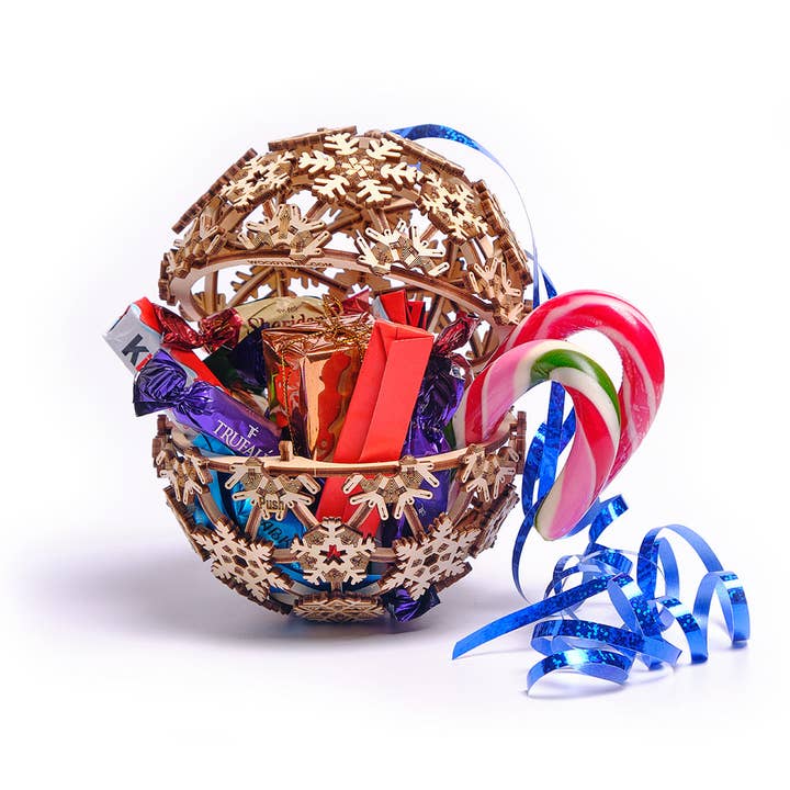 WoodTrick - Vendita all'ingrosso Kit per lavoretti fai da te - WoodTrick palla di Natale in legno modello meccanico 3D da assemblare11