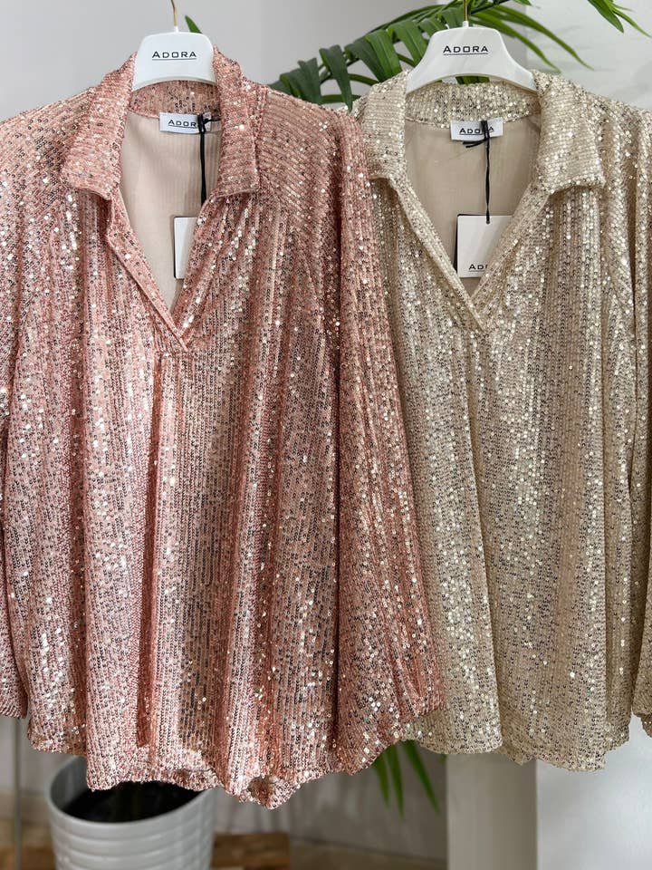 camisa de lentejuelas para venta al por mayor de ADORA