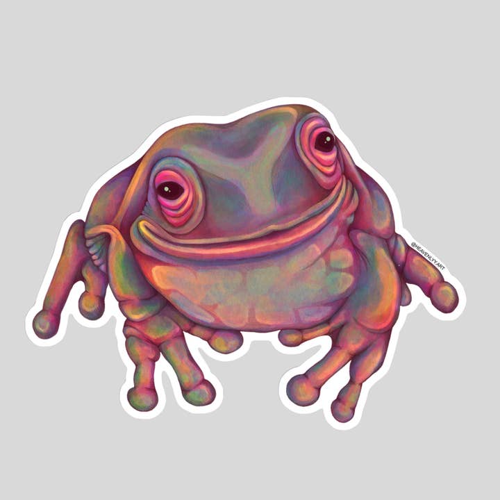 Colorful Tree Frog Sticker – Vibrant Amphibian Art for wholesale by Heavenlyy Art