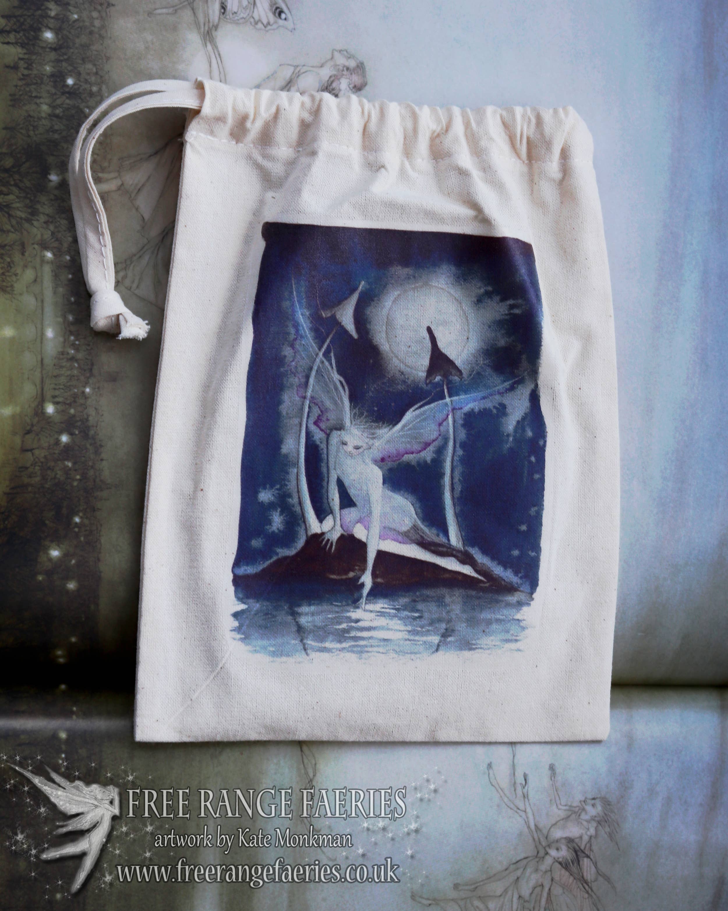 FreeRangeFaeries - Wholesale Pouch - Women's - Moonlight Wish  Tarot Pouch3