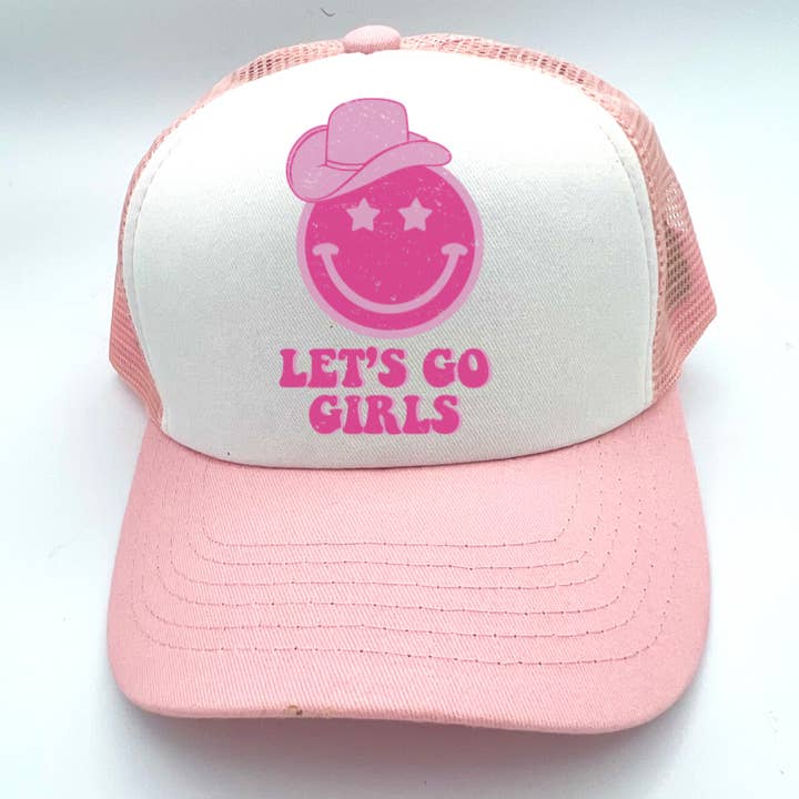 Let's Go Casquette trucker rose vif pour filles pour la vente par Wild & Untamed Designs