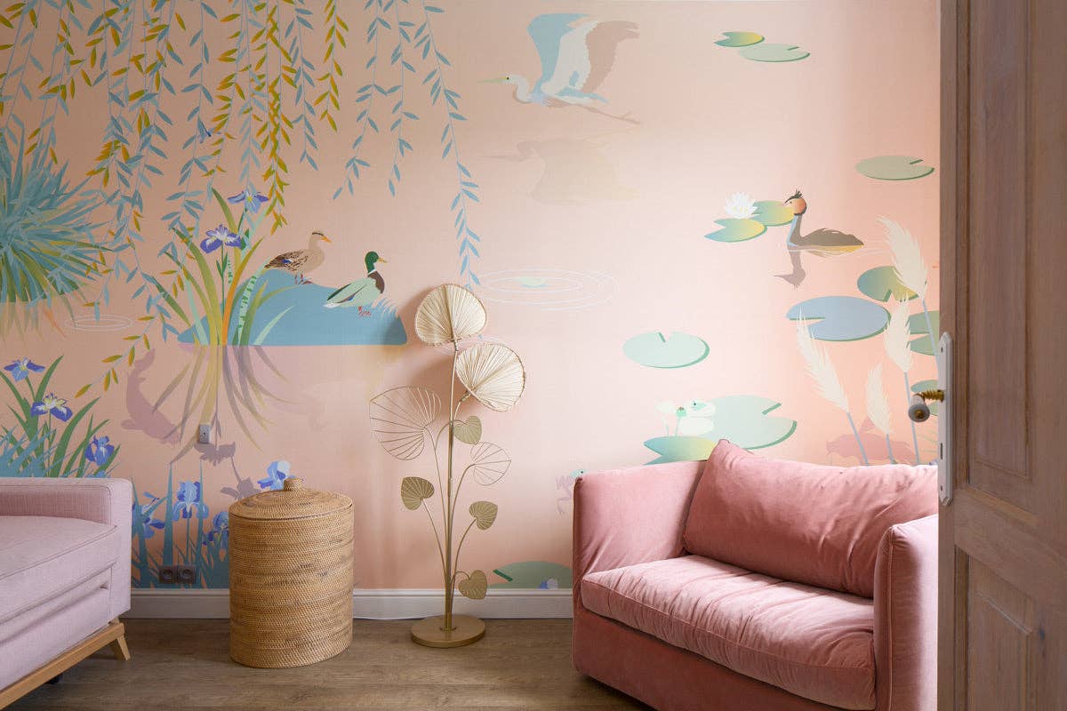 Little Cabari - Wholesale Wallpaper - Pink ETANG standard panoramic decor4