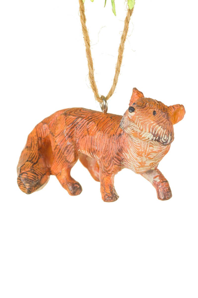 Starlight Collection - Wholesale Ornament - Etched Orange Fox Ornament0