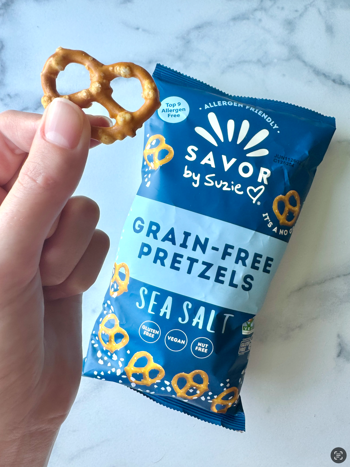 Savor by Suzie - Wholesale Pretzels - Sea Salt Grain Free Pretzels 6.5oz1