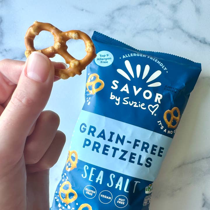 Savor by Suzie - Wholesale Pretzels - Sea Salt Grain Free Pretzels 6.5oz1