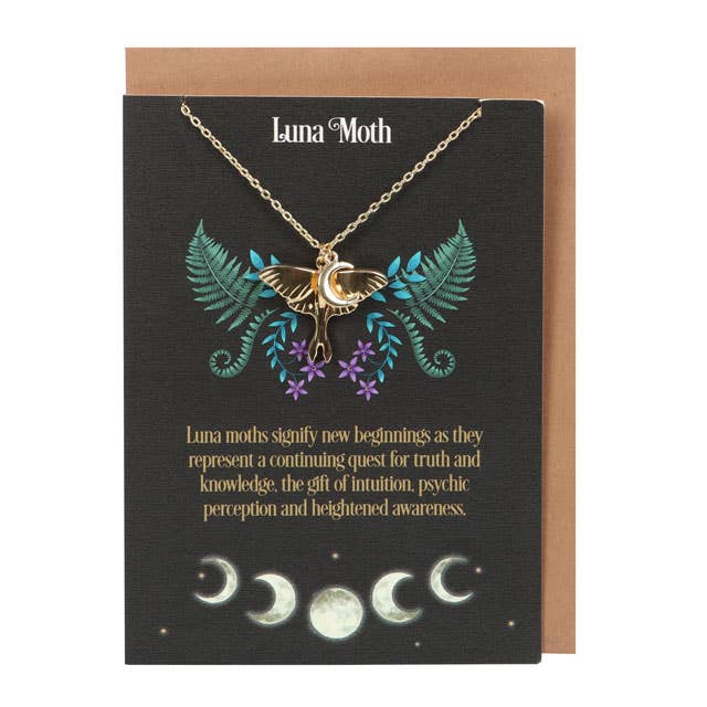 Something Different Wholesale - Venta al por mayor Tarjetas de felicitación - Collar Luna Moth en tarjeta de felicitación1