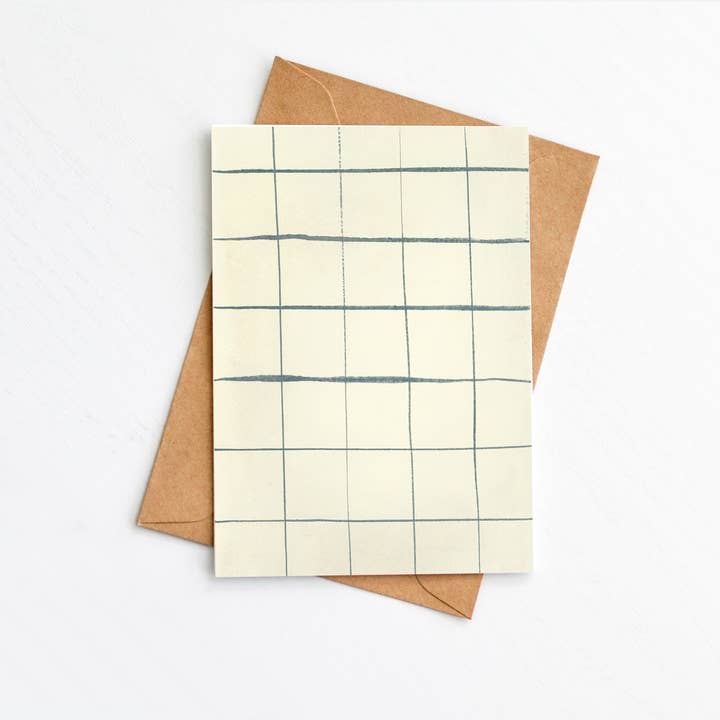 LaCott Fine Art - Wholesale Christmas Card - Boxed Set of 8 Holiday Cards - Neutral Plaid Set4