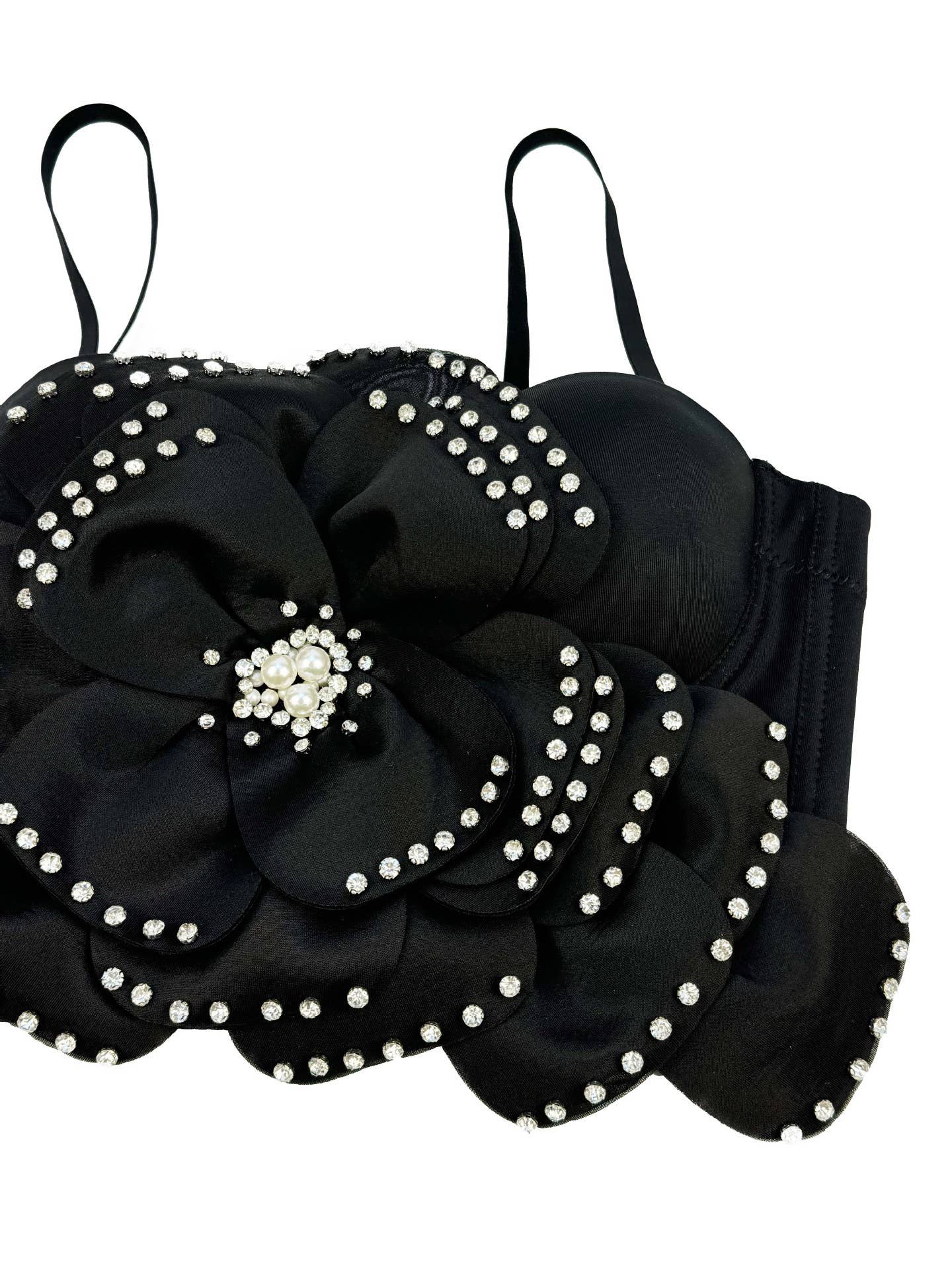 Productseeker - Wholesale Corset - Women's - VE008 Elegant Multi-Layer Beaded Floral Herringbone Bra1