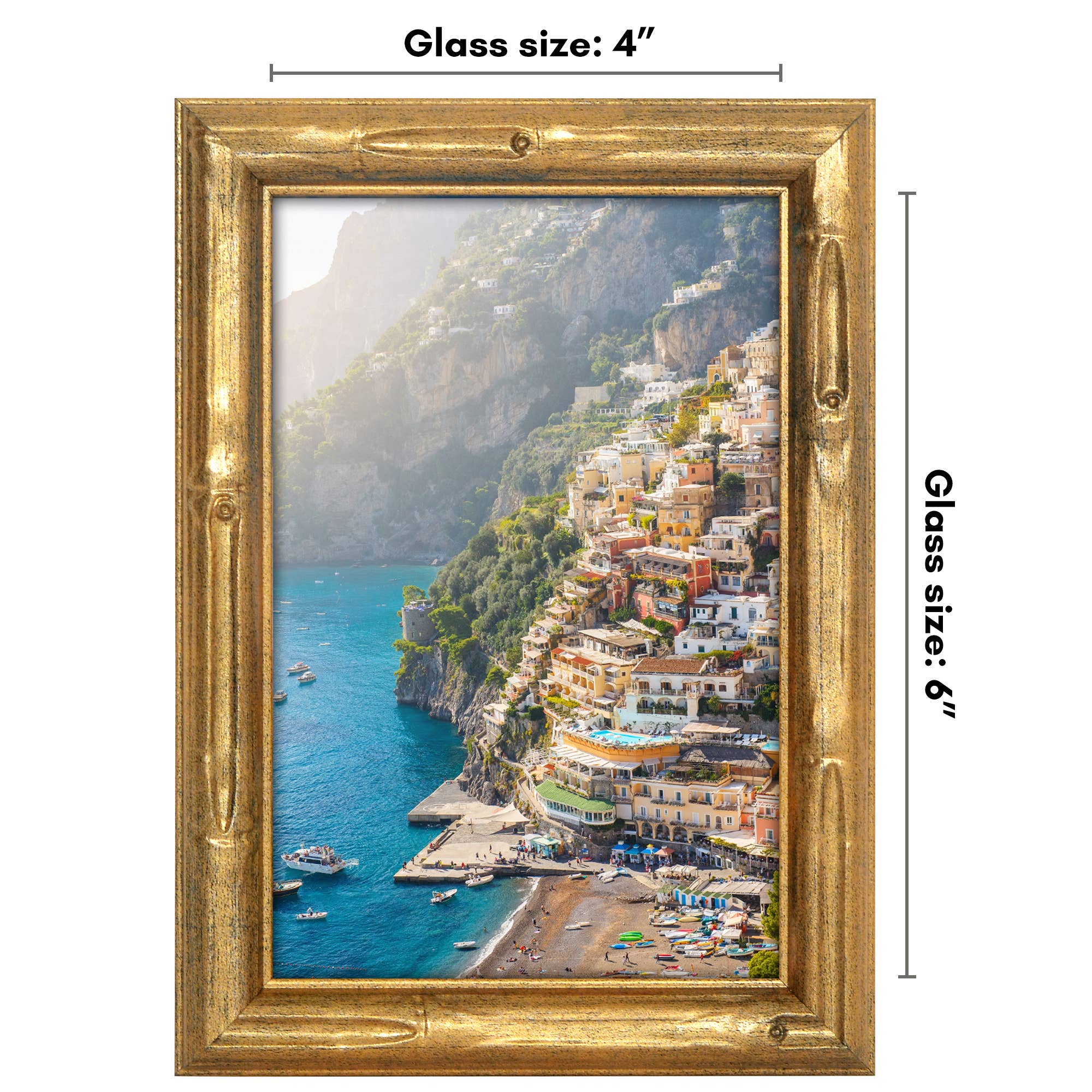 Americanflat Gold Bamboo Frame with Faux Bamboo Design for wholesale on Faire1