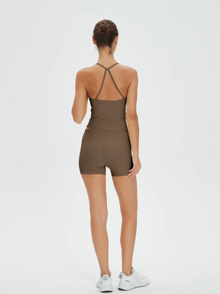 Mantra Active - Wholesale Activewear Set - Women's - Vesper Halter Neck Sports Bra & Shorts Activewear Set19