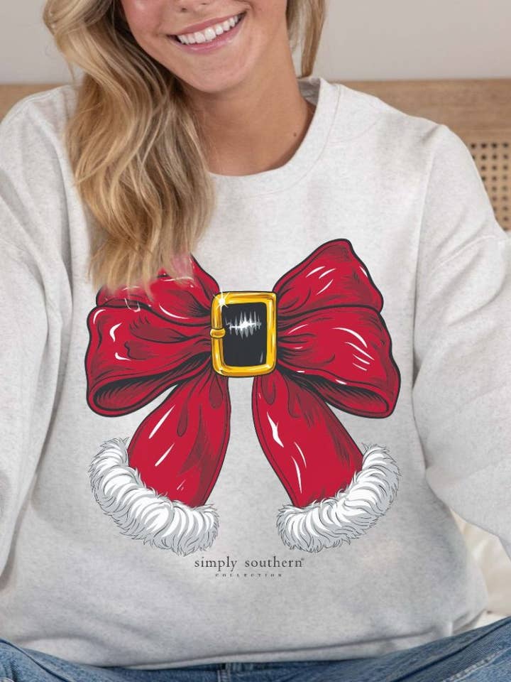 simply southern - Wholesale Graphic Sweatshirt - Women's - CREW-SANTABOW-FLURRY