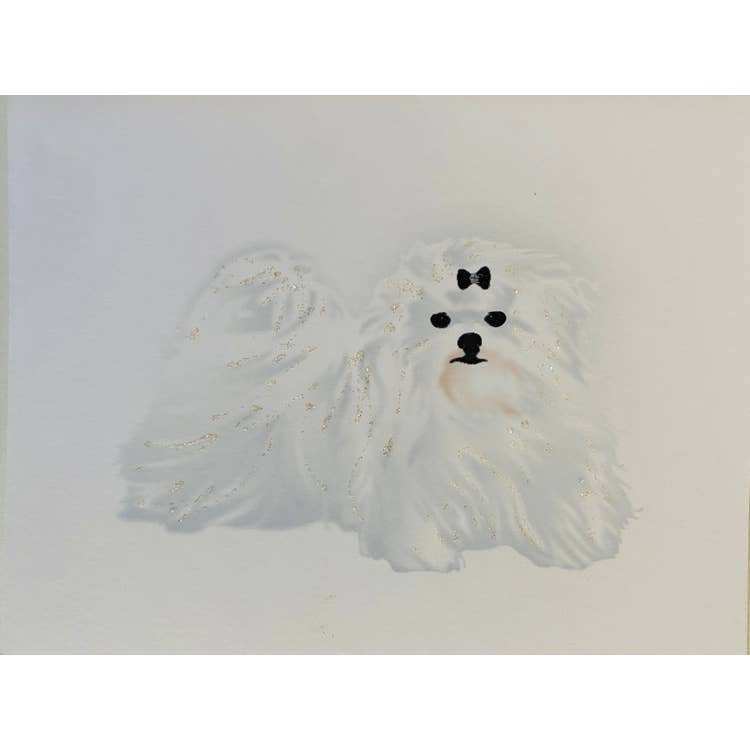 Studio Daedre - Wholesale Everyday Greeting Card - Standing Maltese Dog - Loose Cards0