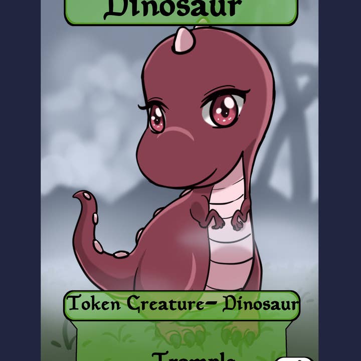 Dinosaur 3/3 w/ Trample Token for wholesale by Mega Chibi