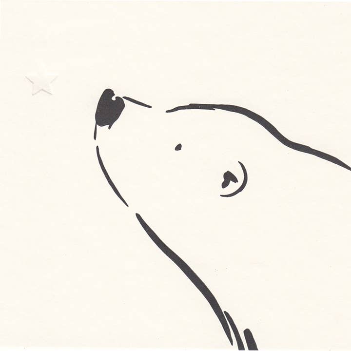 Alex & Olive - Wholesale Christmas Card - Polar Bear & Star Christmas Card - Letterpress Printed2