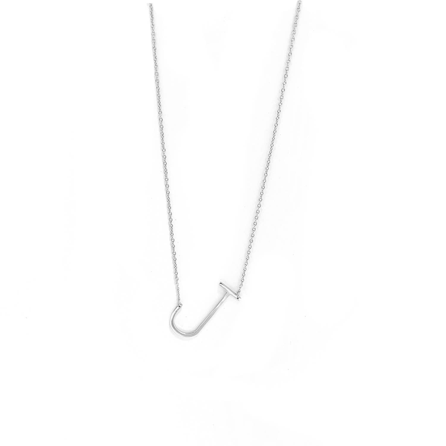 Marlyn Schiff - Wholesale Pendant/Charm Necklace - sterling silver sideways initial necklace22