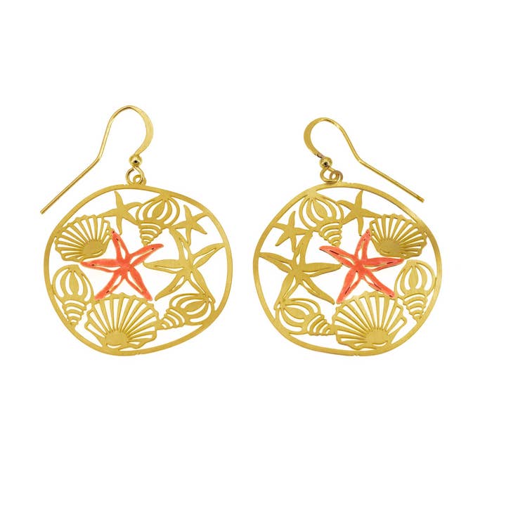 Stjärnörhängen och snäckor för wholesale av KLK