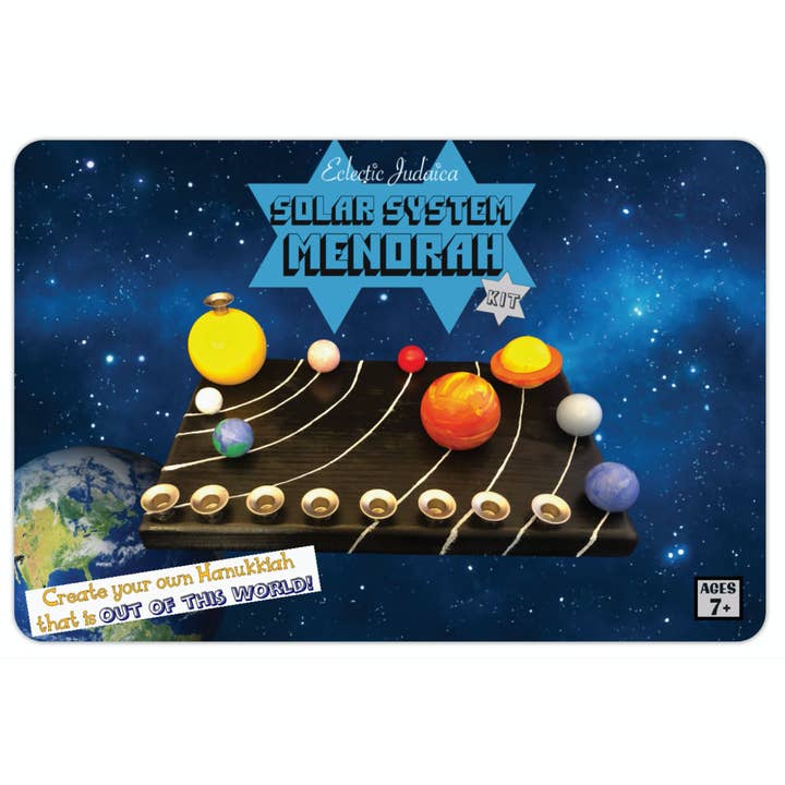 Eclectic Judaica - Wholesale DIY Craft Kit - Kids - Solar System Menorah Kit