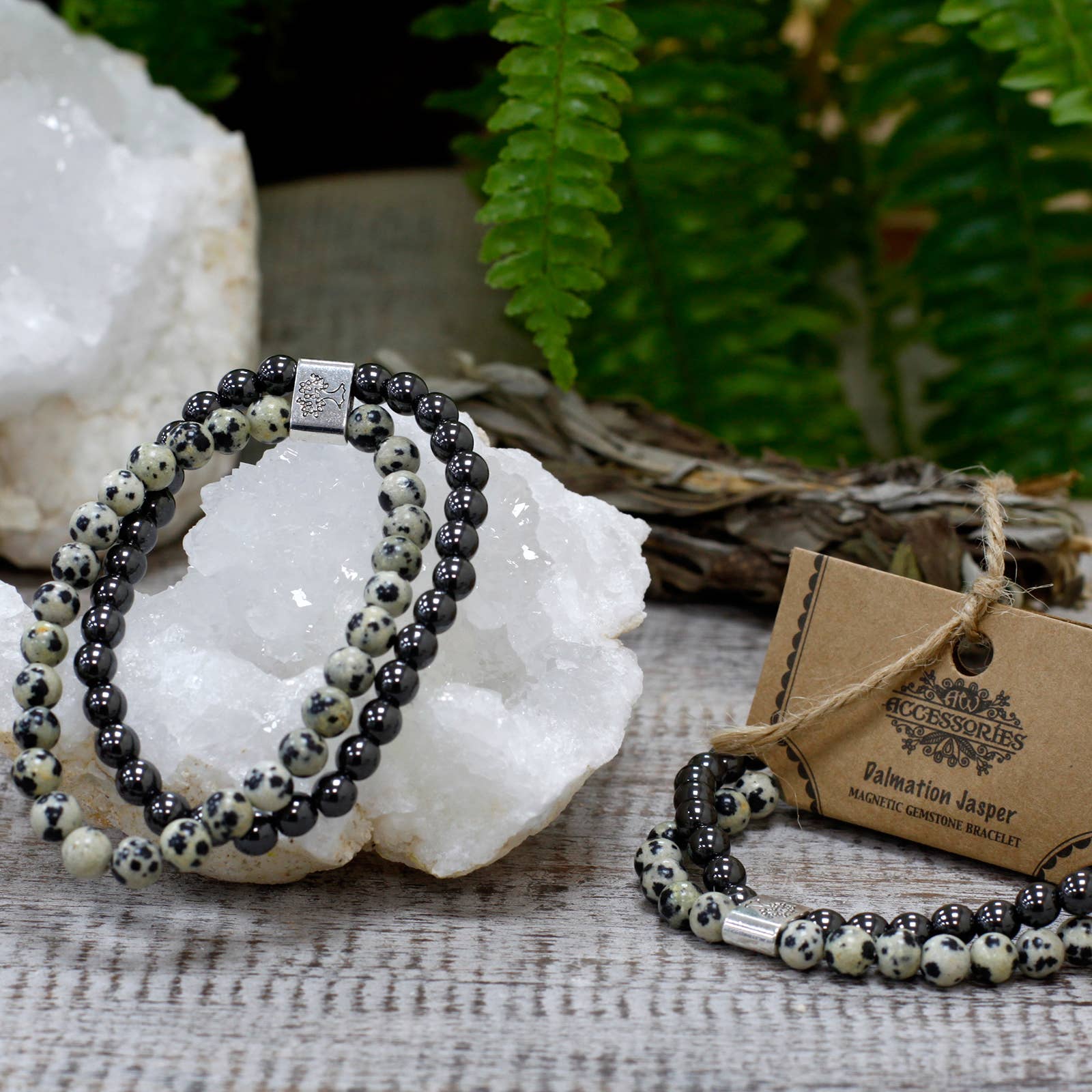 AW Artisan – wholesale Smycken - Mamma – Magnetiskt ädelstenarmband - dalmatisk jaspis3
