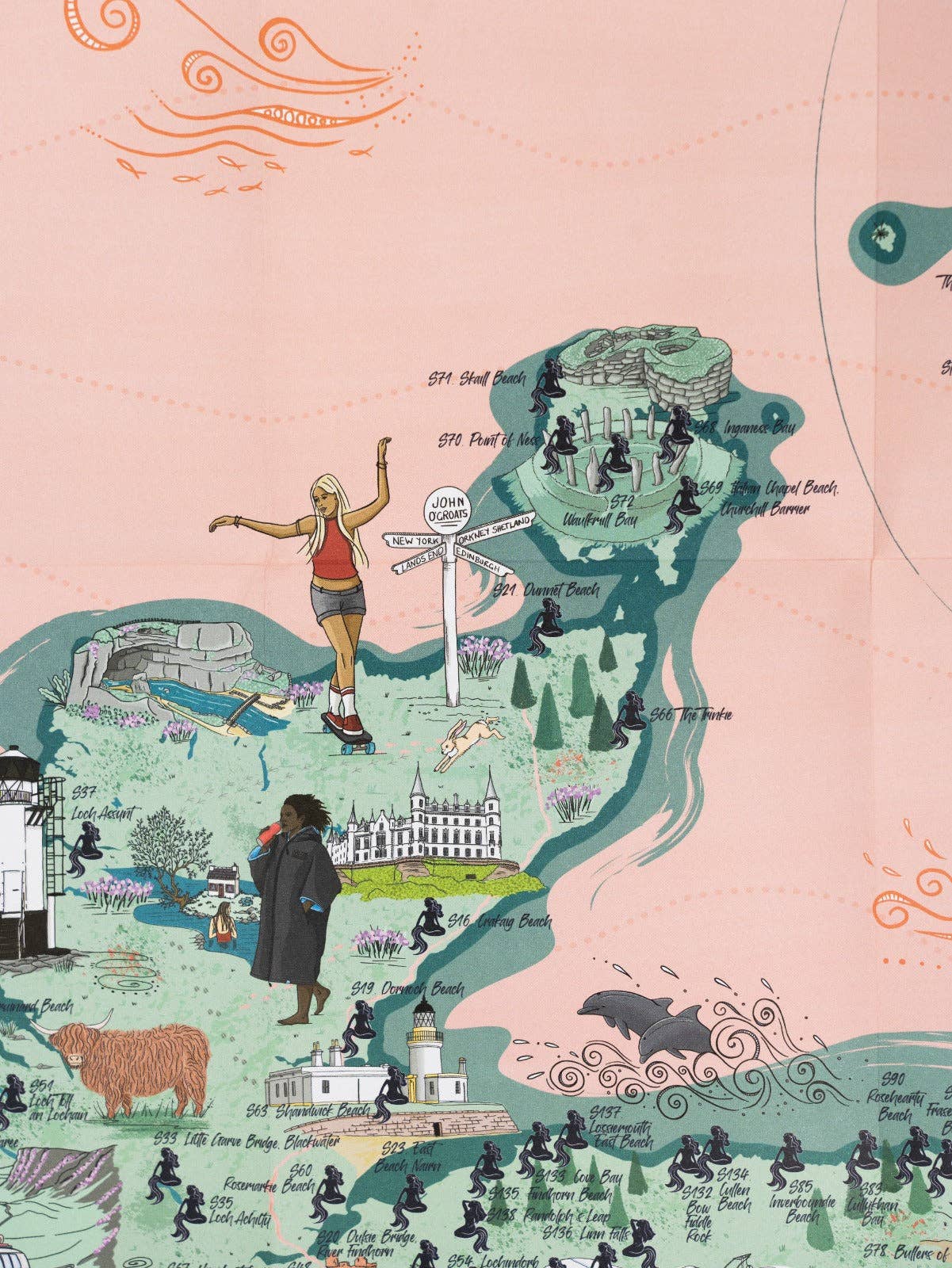 Salty Sisters - Wholesale Travel Book - Swim Map of Scotland3