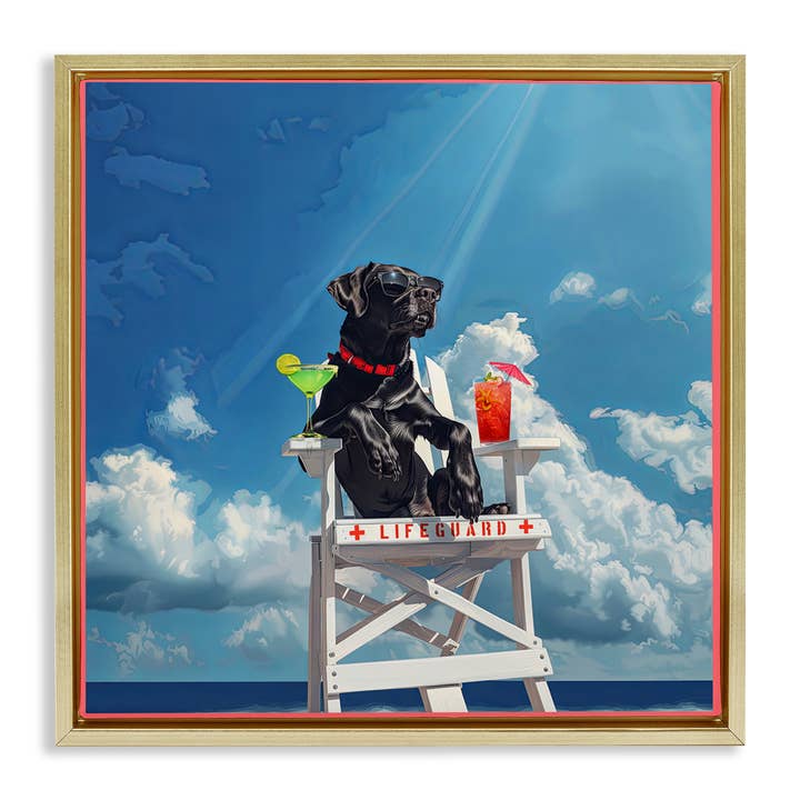 Stupell Industries - Wholesale Wall Decor - Kids & Baby - Guard Dog Lifeguard Floater Framed Art Fall17