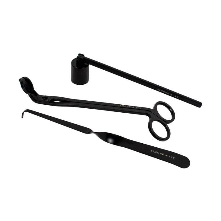 Kit d'entretien pour bougies - Noir pour la vente par Simone & Ivy