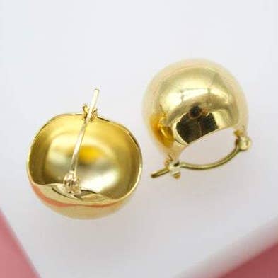 18 K guld fylld öppen cirkel örhängen (K143) för wholesale av MIA Jewelry