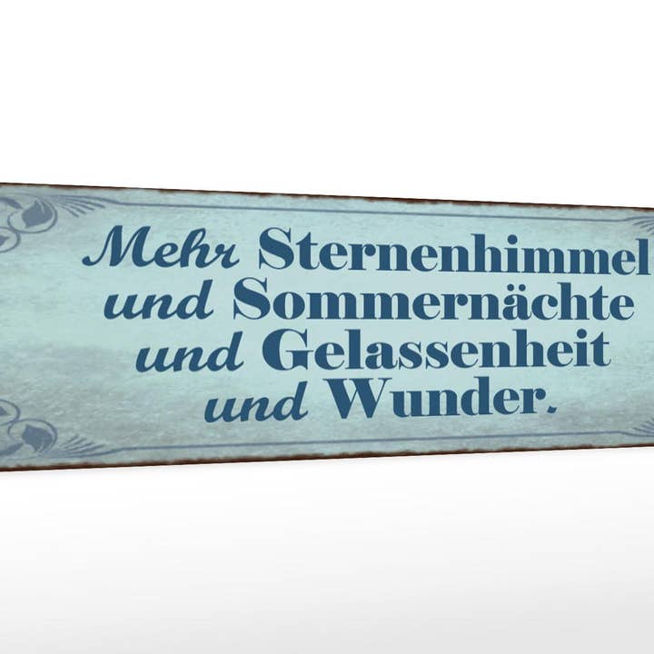 Letrero de madera con texto «Más cielo estrellado y noches de verano» de 46 x 10 cm para venta al por mayor de Femer