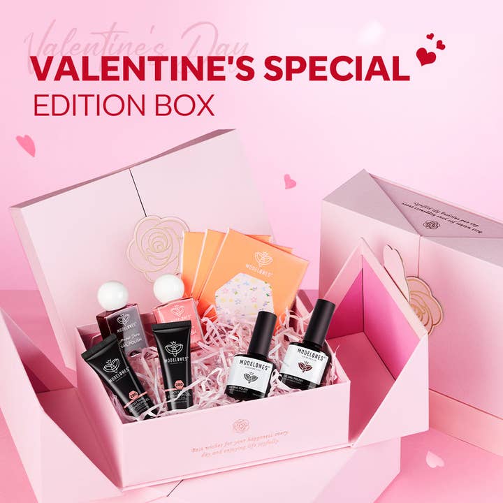 Modelones - Wholesale Nailcare set - Cupid's Kiss - 6 Colors Valentine's Day Limited Poly Nail Gel Kit5