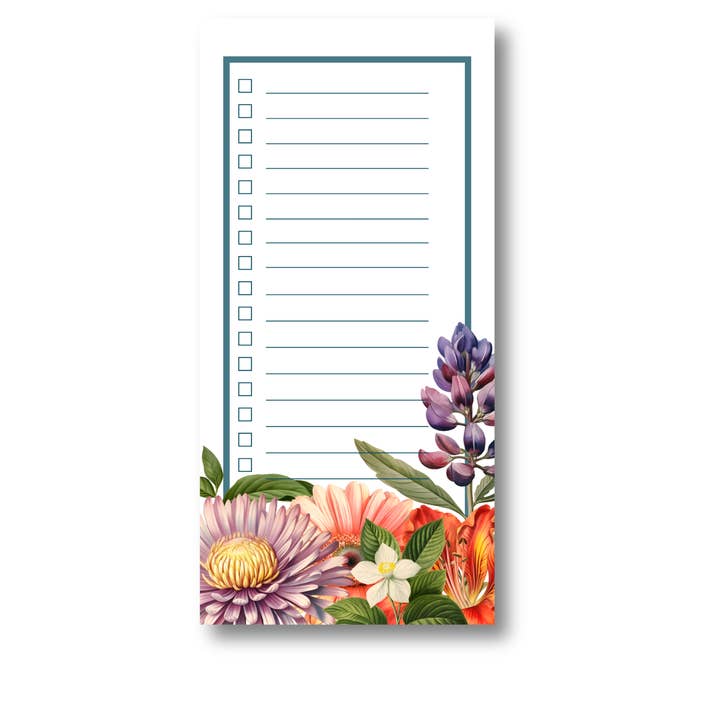 Earth's Canvas Tall Check List Notepad - 3.8x7.8 (50 Sheets) for wholesale by Joan Park World