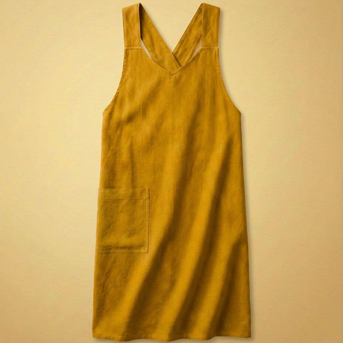 Pure Mitti - Wholesale Apron - Mustard Organic Cotton Apron – 100% Natural3