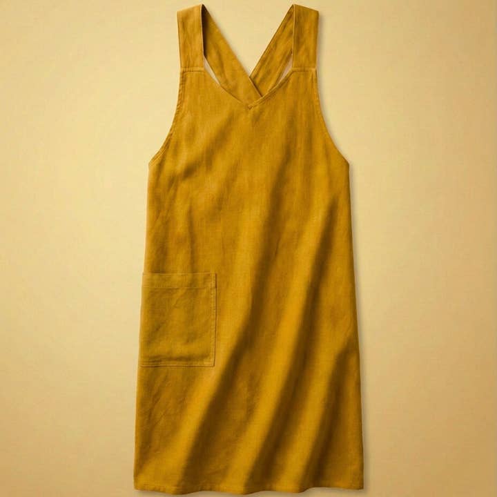 Pure Mitti - Wholesale Apron - Mustard Organic Cotton Apron – 100% Natural3