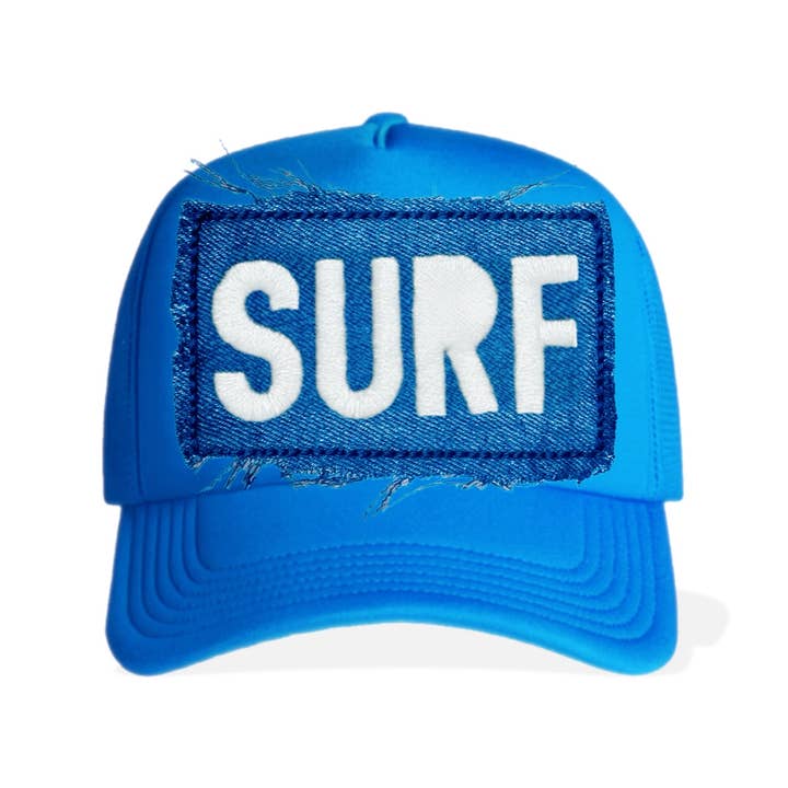 Cabana Club California - Wholesale Trucker Hat - Unisex - Denim Surf Patch Embroidered Trucker Hat1