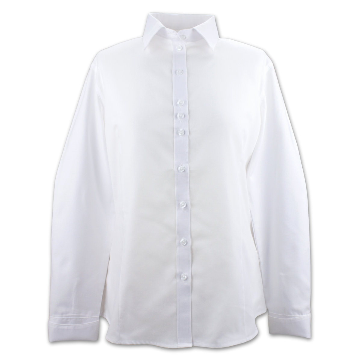 Salamander Shirts Ltd – wholesale Buttoned-down shirt – Women's – Grenouille Ladies Long Sleeve White Oxford Shirt2